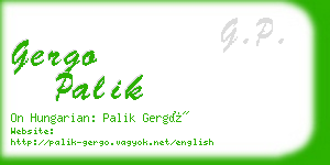 gergo palik business card